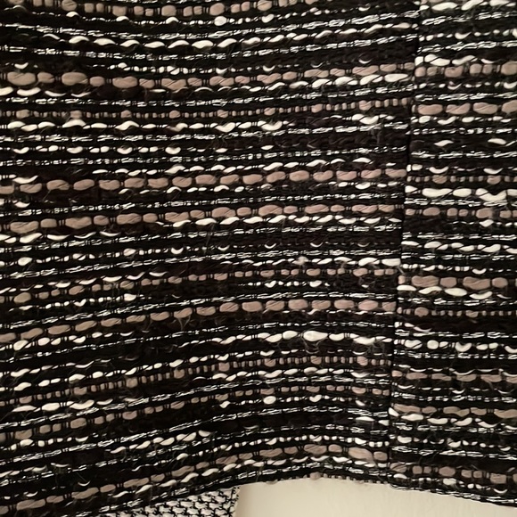 Karl Lagerfeld black & white textured cropped blazer size small cotton blend - Picture 5 of 5